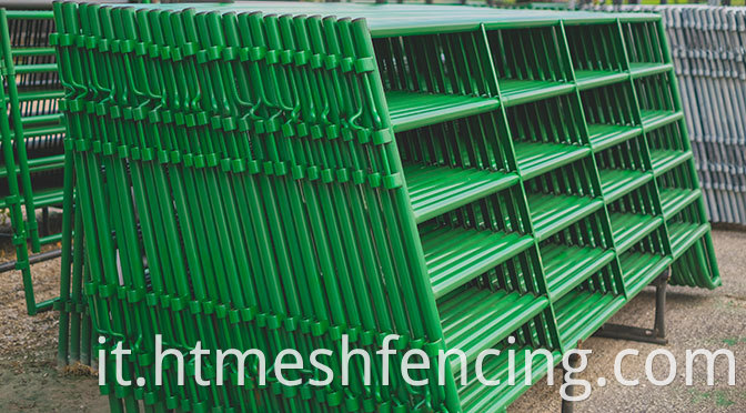 Pannelli di recinte portatili H-W 12 'Gates Economy Pannelli di cavalli Connettori a catena